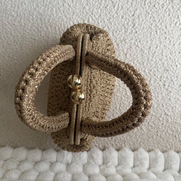 Gold Metallic Woven Bag - Picture 6 of 6